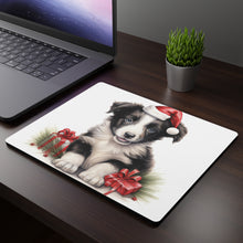 DistinctInk Mouse Pad - 1/4" Foam Rubber - Border Collie Puppy Drawing