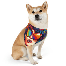 DistinctInk Adjustable Pet Banana Collar with Start Building Your Dreams Design for LGBTQ+ Pride