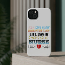DistinctInk ToughCase for Apple iPhone, Compatible with MagSafe Charging - Scrub Wearing Temp Taking Life Saving Nurse