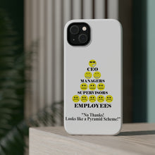 DistinctInk ToughCase for Apple iPhone, Compatible with MagSafe Charging - No Thanks Looks Like a Pyramid Scheme