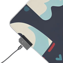 DistinctInk LED Gaming Mouse Pad with Skelephants and Ghostly Ghouls Design for Halloween