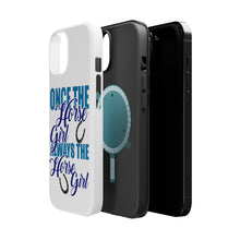 DistinctInk ToughCase for Apple iPhone, Compatible with MagSafe Charging - Once The Horse Girl Always The Horse Girl