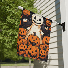 DistinctInk Garden & House Banner / Flag with Spooky Skeleton Pumpkin Patch Design for Halloween