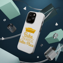 DistinctInk ToughCase for Apple iPhone, Compatible with MagSafe Charging - Bake the World a Better Place