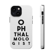 DistinctInk ToughCase for Apple iPhone, Compatible with MagSafe Charging - Ophthalmologist Eye Chart