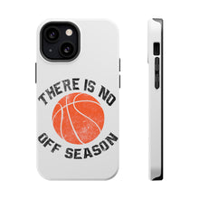 DistinctInk ToughCase for Apple iPhone, Compatible with MagSafe Charging - Basketball There is No Off Season