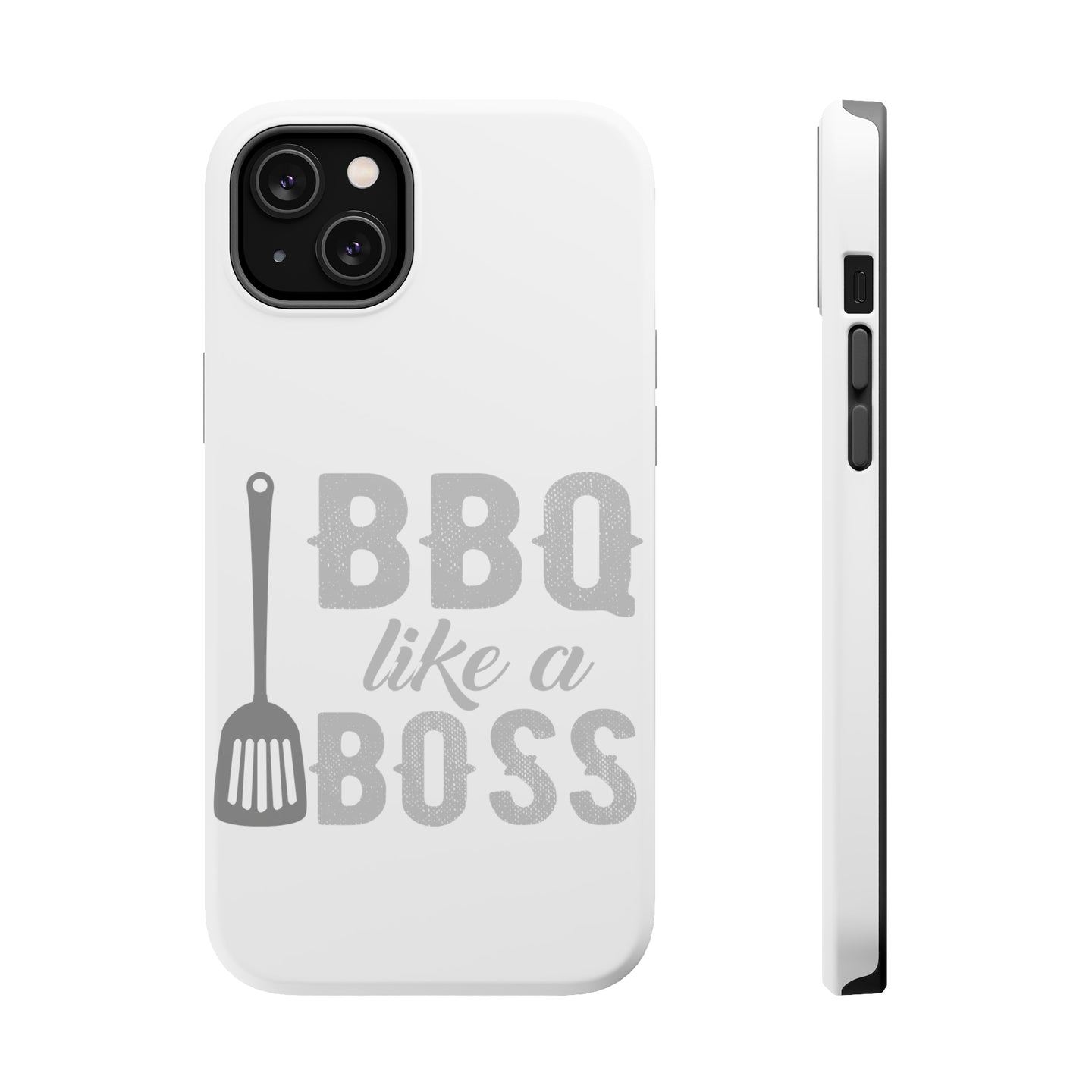 DistinctInk ToughCase for Apple iPhone, Compatible with MagSafe Charging - BBQ Like a Boss Barbecue