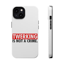 DistinctInk ToughCase for Apple iPhone, Compatible with MagSafe Charging - Twerking is Not a Crime