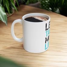 DistinctInk Glossy White Coffee / Tea Mug - Less Talky More Lifty