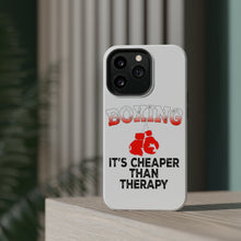 DistinctInk ToughCase for Apple iPhone, Compatible with MagSafe Charging - Boxing It's Cheaper Than Therapy