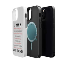 DistinctInk ToughCase for Apple iPhone, Compatible with MagSafe Charging - Teacher Student Helping Homework Encourage