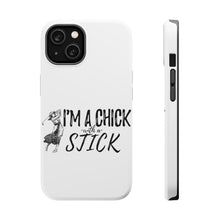 DistinctInk ToughCase for Apple iPhone, Compatible with MagSafe Charging - I'm a Chick with a Stick Golf
