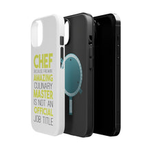 DistinctInk ToughCase for Apple iPhone, Compatible with MagSafe Charging - Chef Amazing Culinary Master