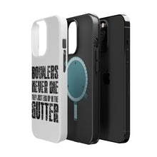 DistinctInk ToughCase for Apple iPhone, Compatible with MagSafe Charging - Bowlers Never Die They End Up In The Gutter
