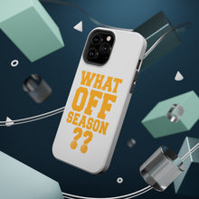 DistinctInk ToughCase for Apple iPhone, Compatible with MagSafe Charging - What Off Season? Basketball