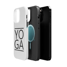 DistinctInk ToughCase for Apple iPhone, Compatible with MagSafe Charging - Yoga Black Word Art