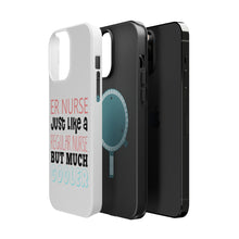 DistinctInk ToughCase for Apple iPhone, Compatible with MagSafe Charging - ER Nurse Just Like Regular But Cooler