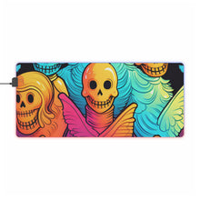 DistinctInk LED Gaming Mouse Pad with The Joy of Connecting Design for Halloween  LGBTQ+ Pride