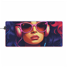 DistinctInk LED Gaming Mouse Pad with Living a Full Life Design for LGBTQ+ Pride