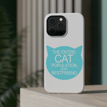 DistinctInk ToughCase for Apple iPhone, Compatible with MagSafe Charging - Cat Population is My Best Friend