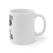 DistinctInk Glossy White Coffee / Tea Mug - Plumbers Have Bigger Tools