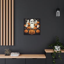 DistinctInk Canvas Wall Art with Haunted Skeleton Jack-O-Lantern for Halloween