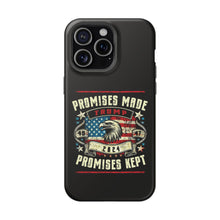 DistinctInk Tough Case for iPhone, Compatible with MagSafe Charging | Trump - Promises Made, Promises Kept | Conservative