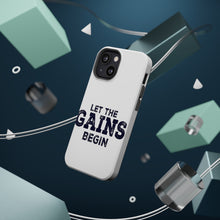 DistinctInk ToughCase for Apple iPhone, Compatible with MagSafe Charging - Let the Gains Begin