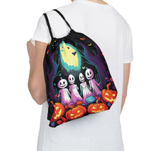 DistinctInk Drawstring Bag Backpack with Exploring the Unknown Design for Halloween  LGBTQ+ Pride
