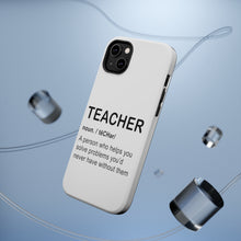 DistinctInk ToughCase for Apple iPhone, Compatible with MagSafe Charging - Teacher Definition Solves Problems