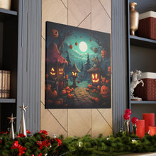 DistinctInk Canvas Wall Art with Trick or Treat Fun for Halloween