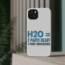 DistinctInk ToughCase for Apple iPhone, Compatible with MagSafe Charging - H20 = 2 Parts Heart 1 Part Obsession