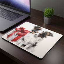 DistinctInk Mouse Pad - 1/4" Foam Rubber - Papillon Puppy Drawing