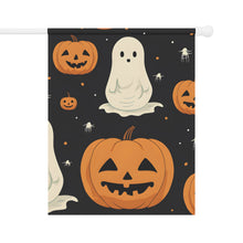 DistinctInk Garden & House Banner / Flag with Spooky Skeleton Pumpkin Patch Design for Halloween