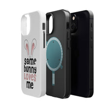 DistinctInk ToughCase for Apple iPhone, Compatible with MagSafe Charging - Some Bunny Loves Me - Rabbit