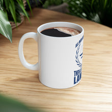 DistinctInk Glossy White Coffee / Tea Mug - All Men Created Equal A Few Become Lawyers