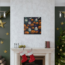 DistinctInk Canvas Wall Art with "Halloween Haunts and Pumpkin Pals" for Halloween