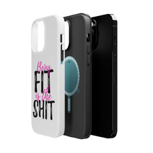 DistinctInk ToughCase for Apple iPhone, Compatible with MagSafe Charging - Being Fit is the $hit