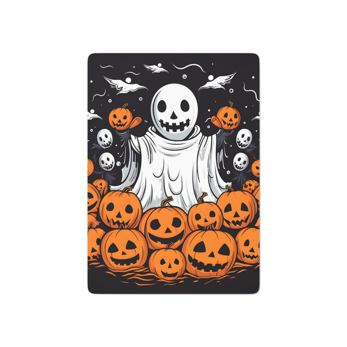 DistinctInk Playing / Poker Cards with Ghost Skeleton Pumpkins Design for Halloween