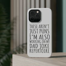DistinctInk ToughCase for Apple iPhone, Compatible with MagSafe Charging - Not Just Puns I'm Also Working Dad Joke