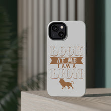 DistinctInk ToughCase for Apple iPhone, Compatible with MagSafe Charging - Look At Me I Am A Lion