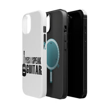 DistinctInk ToughCase for Apple iPhone, Compatible with MagSafe Charging - Yes I Speak Guitar