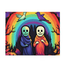 DistinctInk Jigsaw Puzzle with Living Life to the Fullest Design for Halloween  LGBTQ+ Pride