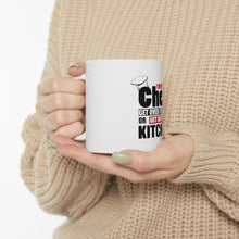 DistinctInk Glossy White Coffee / Tea Mug - I'm the Chef Get Over it