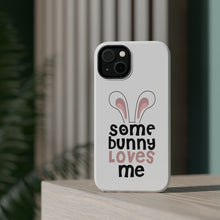 DistinctInk ToughCase for Apple iPhone, Compatible with MagSafe Charging - Some Bunny Loves Me - Rabbit