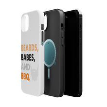 DistinctInk ToughCase for Apple iPhone, Compatible with MagSafe Charging - Beards, Babes And BBQ