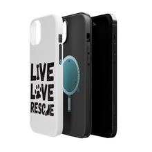 DistinctInk ToughCase for Apple iPhone, Compatible with MagSafe Charging - Live Love Rescue - Dog Paw