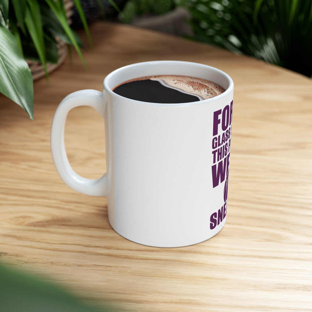 Glossy White Coffee / Tea Mug - Forget Glass Slippers Princess Wears Sneakers, view 8