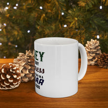 DistinctInk Glossy White Coffee / Tea Mug - Money Can't Buy Happiness, Rather Cry in Jaguar
