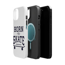 DistinctInk ToughCase for Apple iPhone, Compatible with MagSafe Charging - Born to Skate - Skating